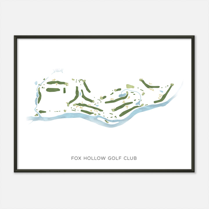 Print of Fox Hollow Golf Club Modern Map