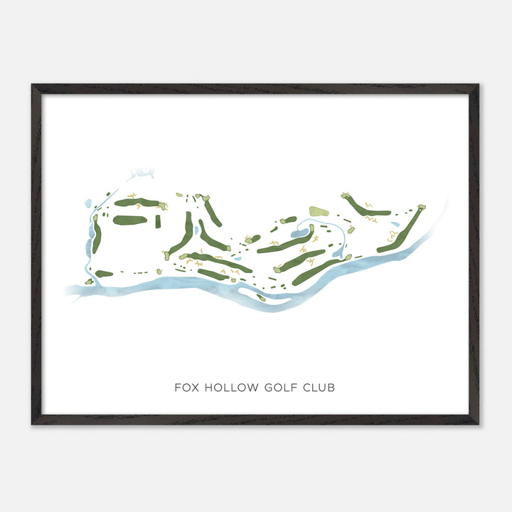 Print of Fox Hollow Golf Club Modern Map