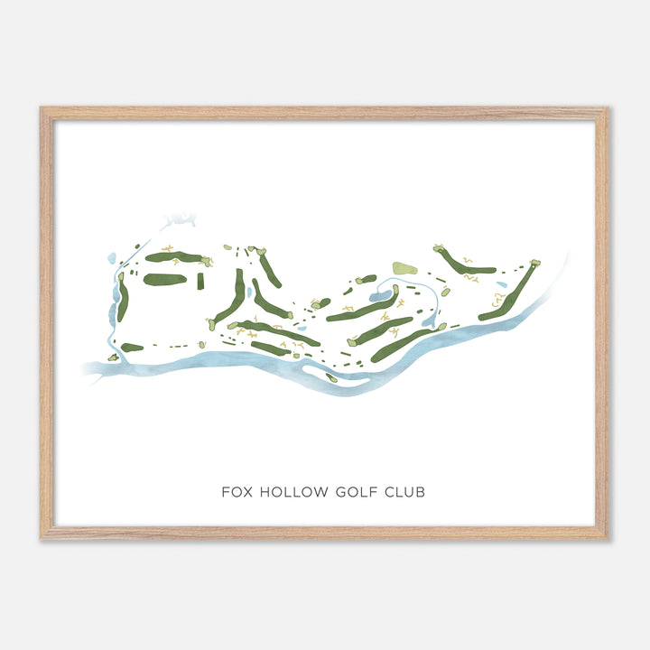Print of Fox Hollow Golf Club Modern Map