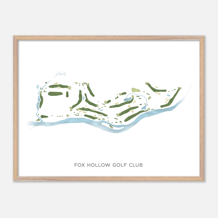 Print of Fox Hollow Golf Club Modern Map