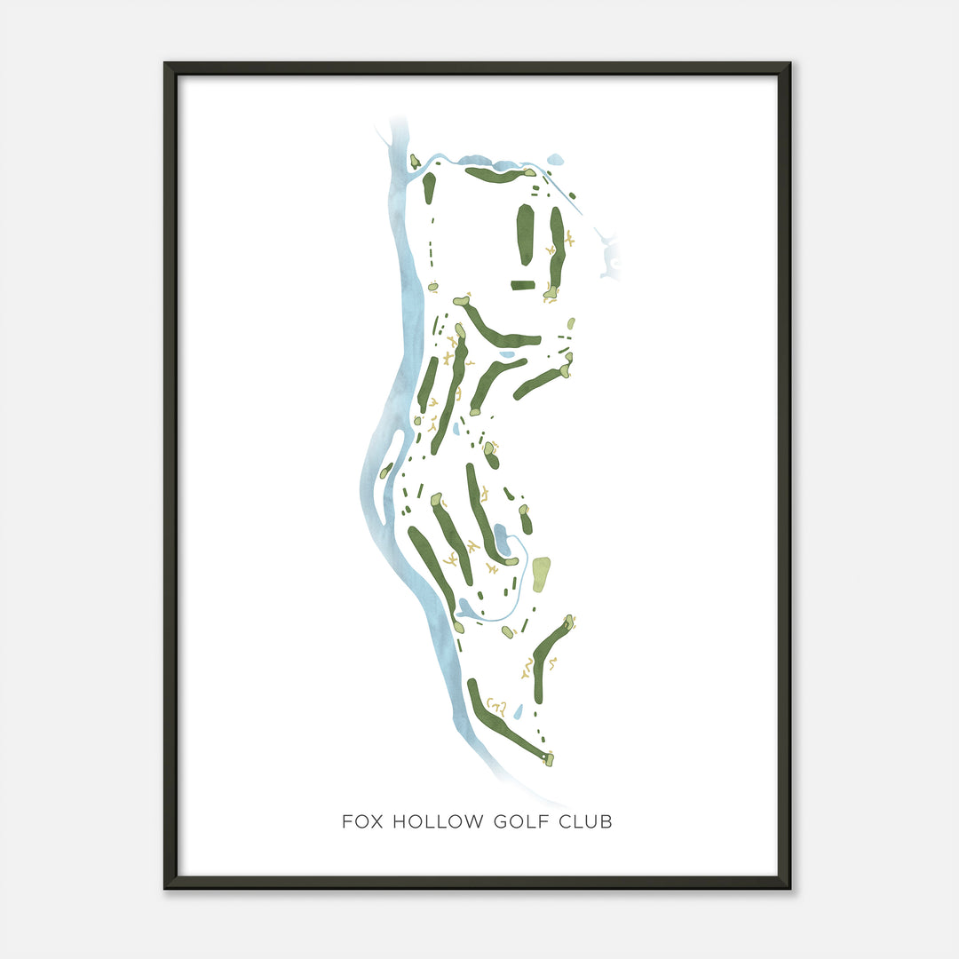 Print of Fox Hollow Golf Club Modern Map