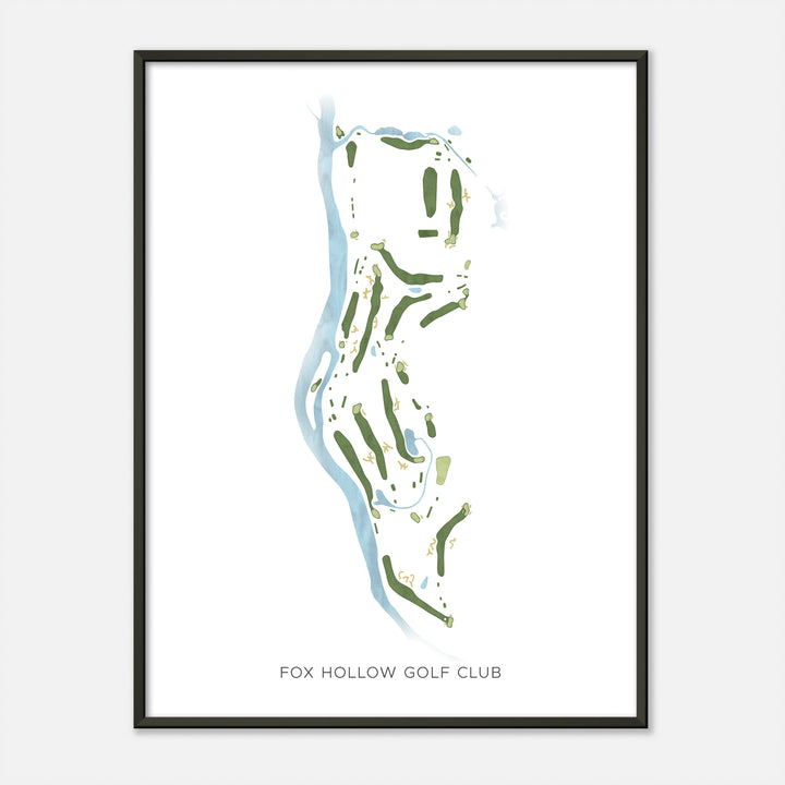 Print of Fox Hollow Golf Club Modern Map