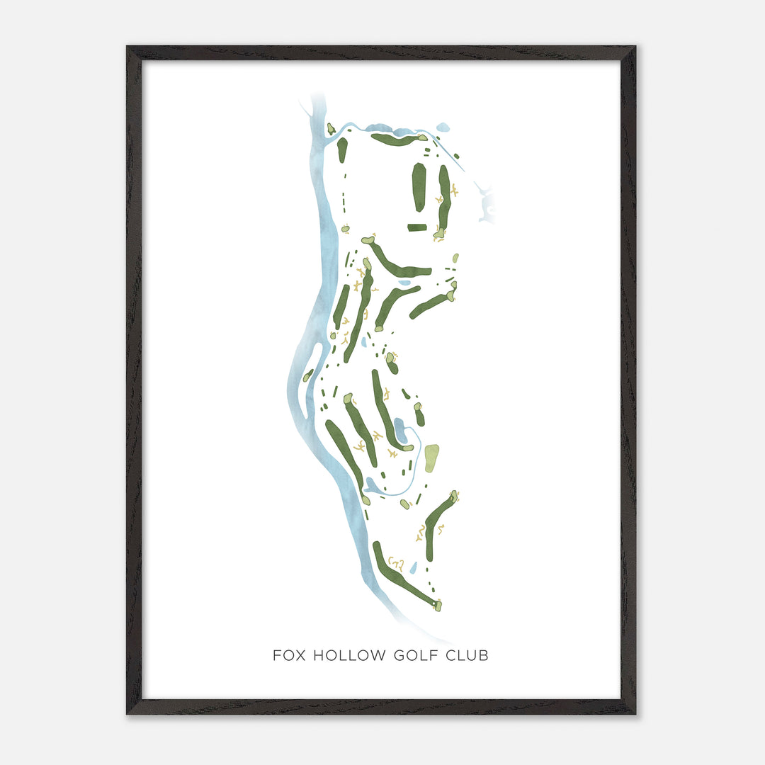 Print of Fox Hollow Golf Club Modern Map