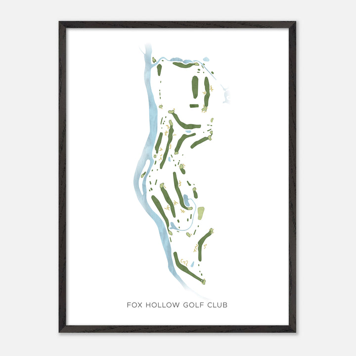 Print of Fox Hollow Golf Club Modern Map