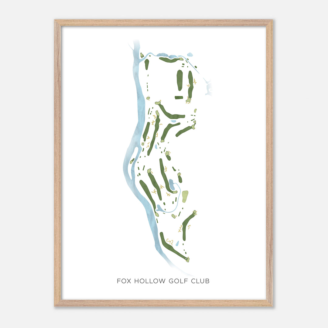 Print of Fox Hollow Golf Club Modern Map