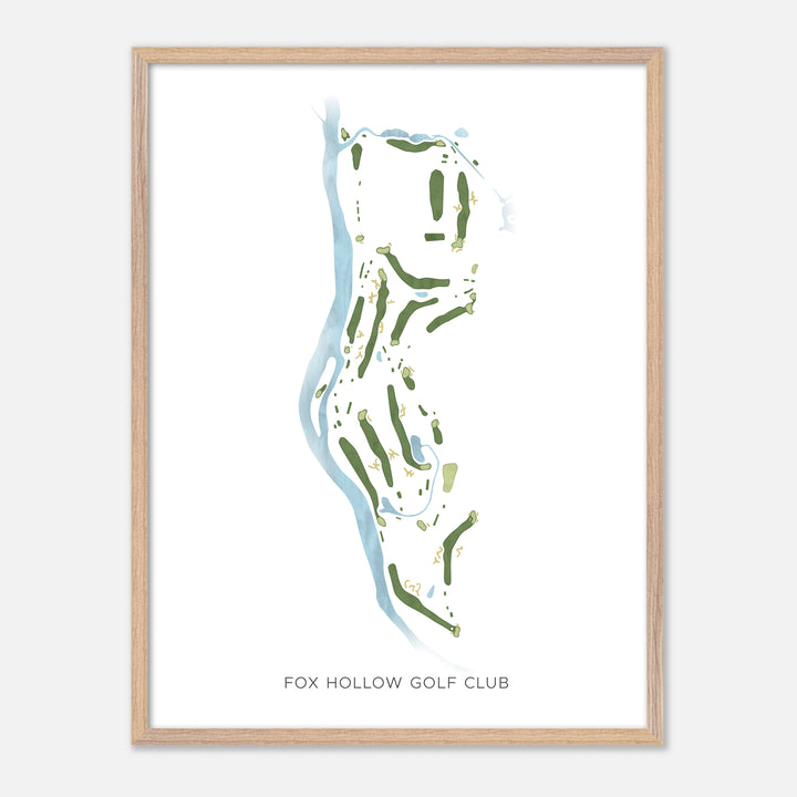 Print of Fox Hollow Golf Club Modern Map