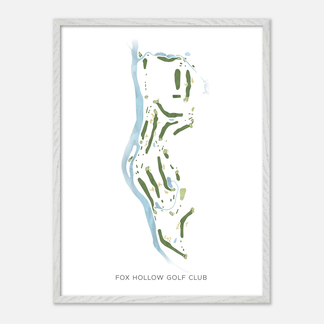 Print of Fox Hollow Golf Club Modern Map