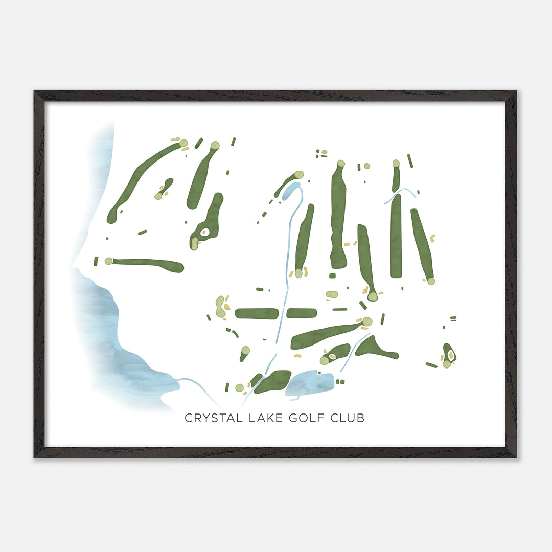 Print of Crystal Lake Golf Club Modern Map