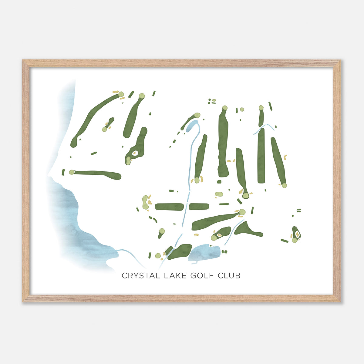 Print of Crystal Lake Golf Club Modern Map