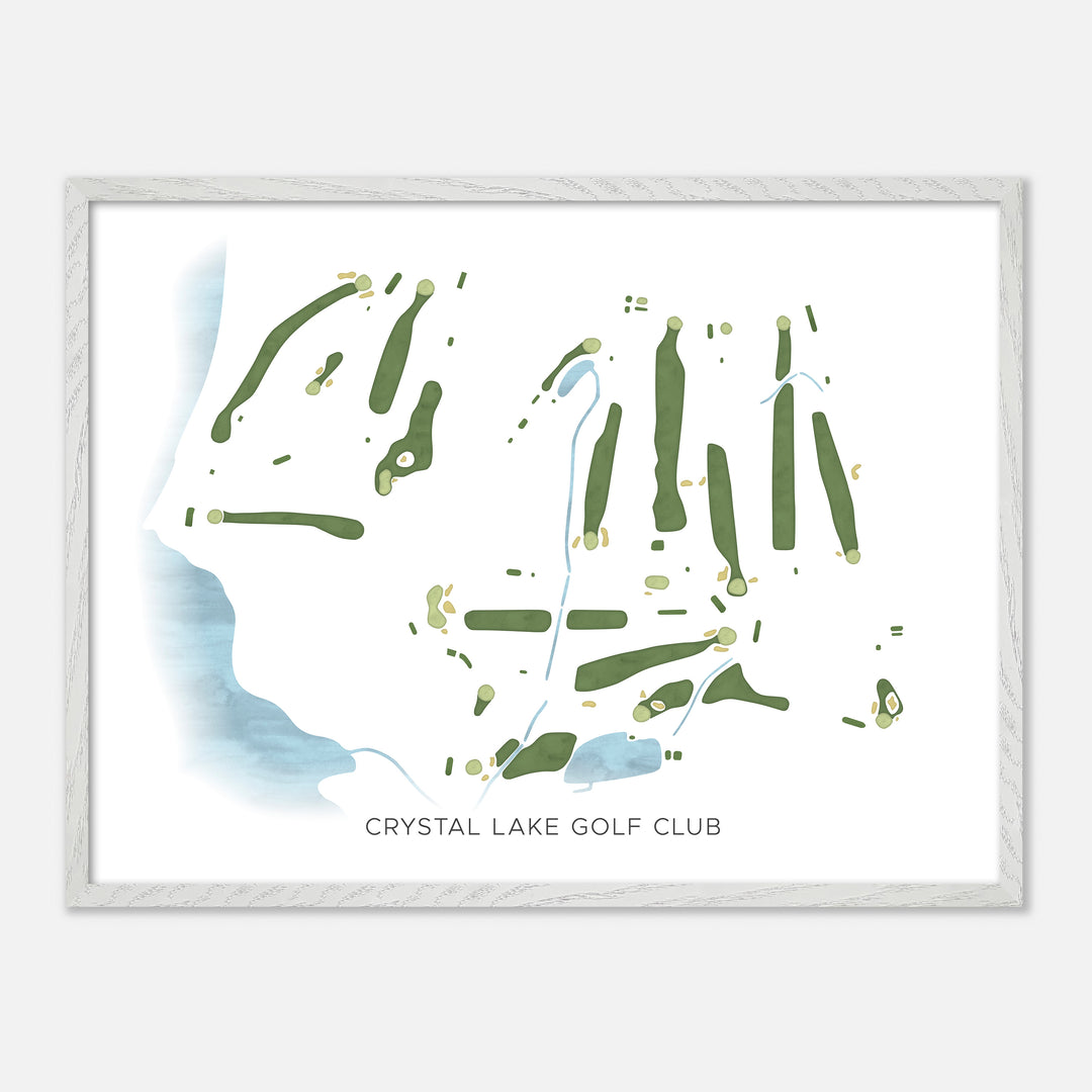 Print of Crystal Lake Golf Club Modern Map