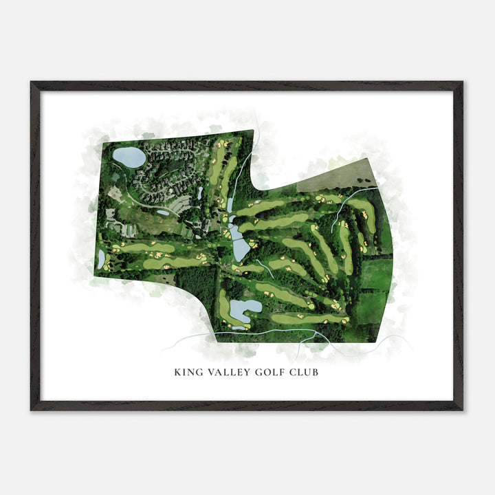 Print of King Valley Golf Club Classic Map