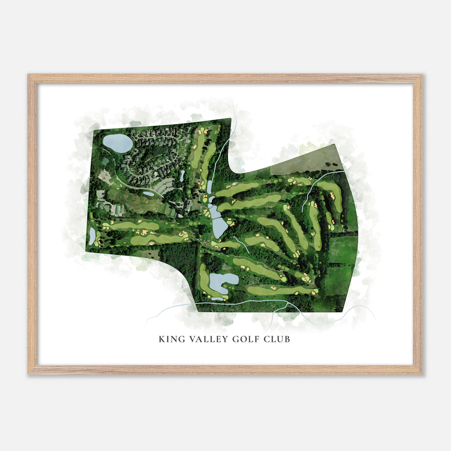 Print of King Valley Golf Club Classic Map