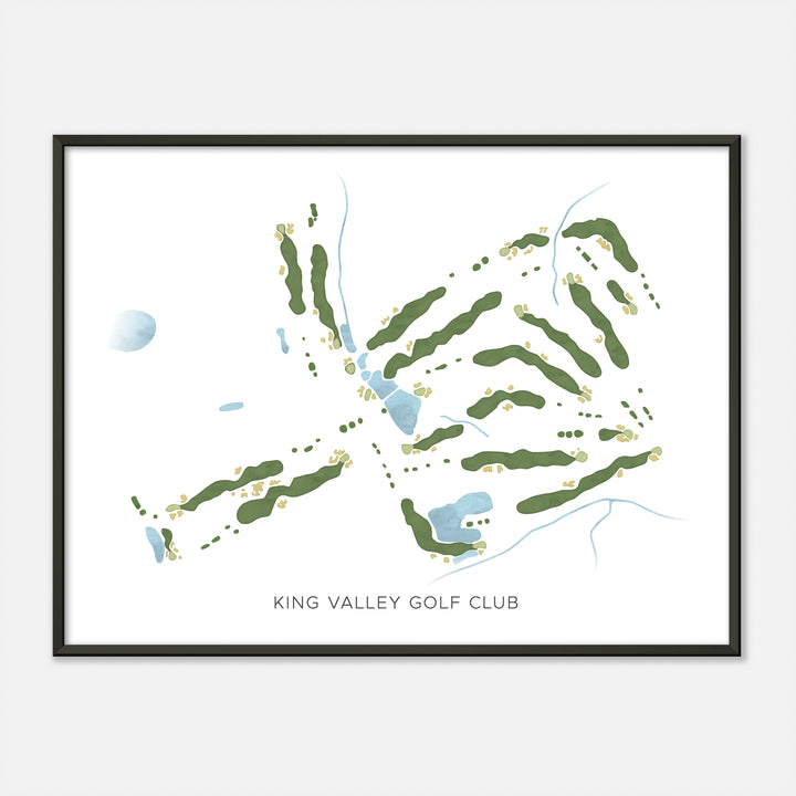 Print of King Valley Golf Club Modern Map