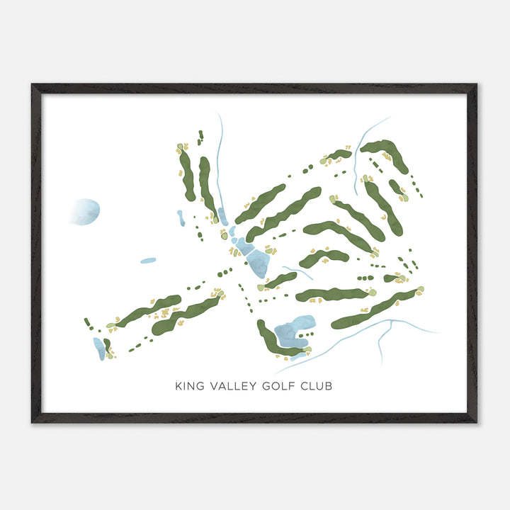 Print of King Valley Golf Club Modern Map