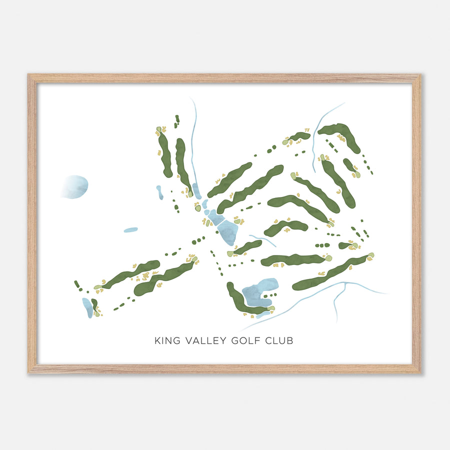 Print of King Valley Golf Club Modern Map