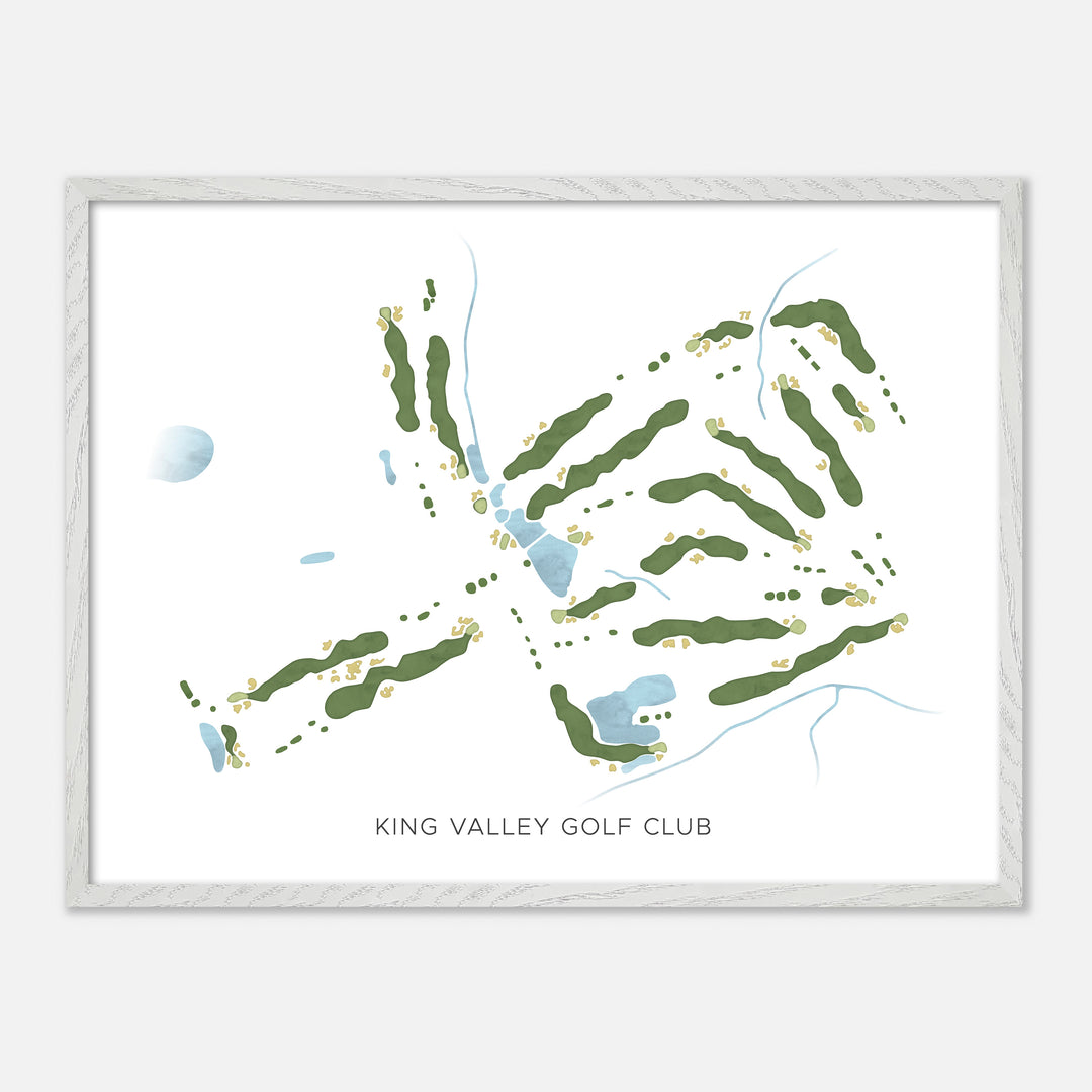 Print of King Valley Golf Club Modern Map