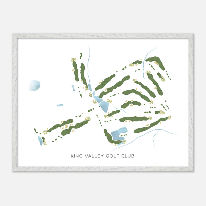 Print of King Valley Golf Club Modern Map