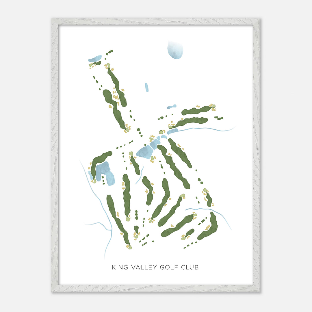 Print of King Valley Golf Club Modern Map