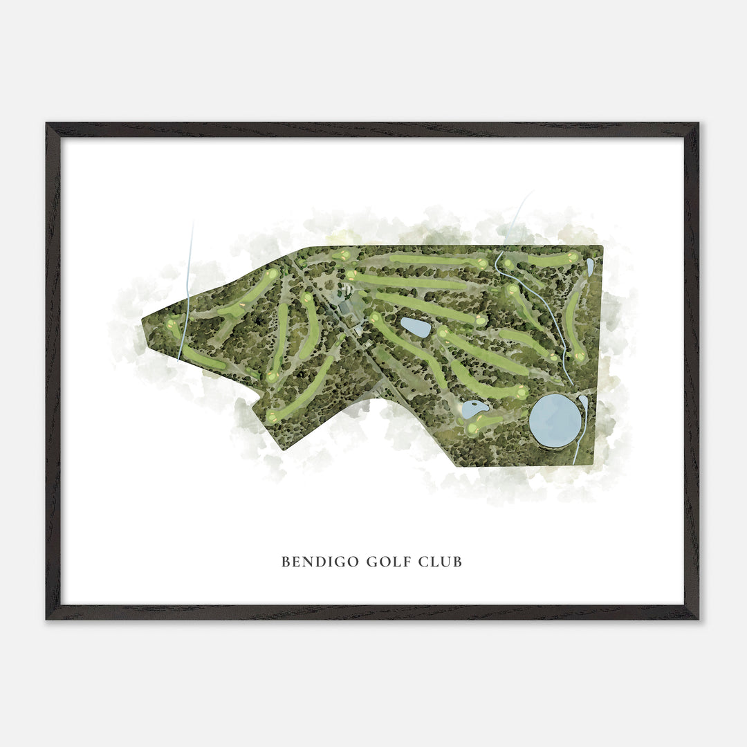 Print of Bendigo Golf Club Classic Map
