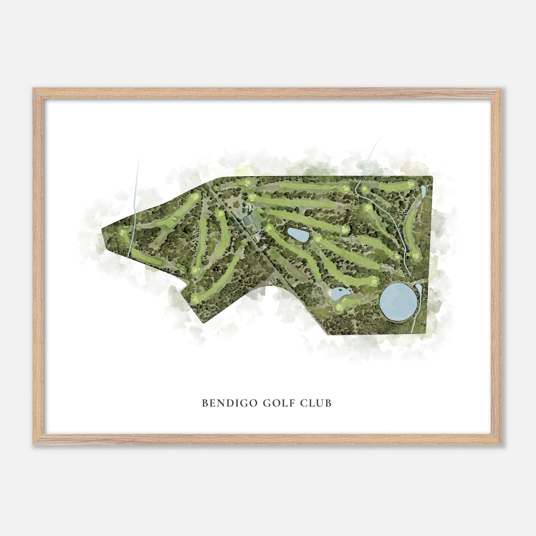 Print of Bendigo Golf Club Classic Map