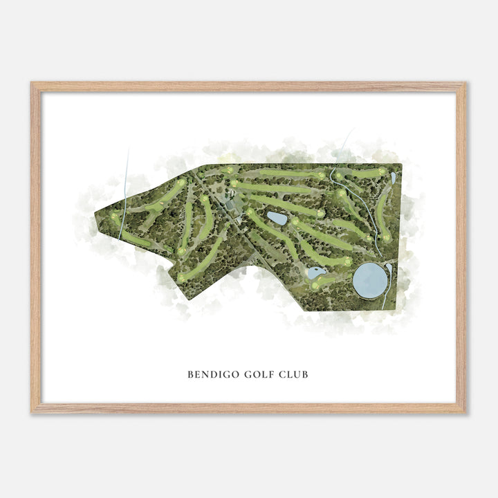 Print of Bendigo Golf Club Classic Map