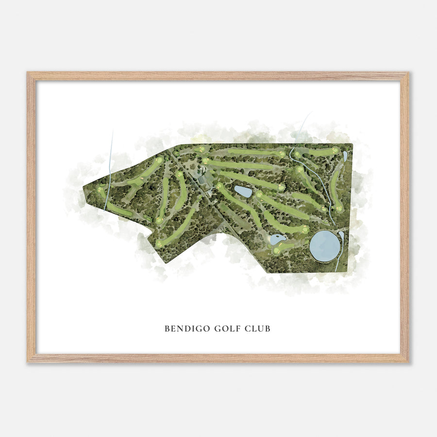 Print of Bendigo Golf Club Classic Map