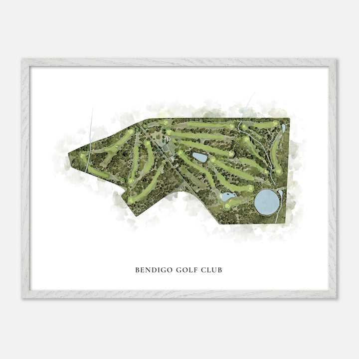 Print of Bendigo Golf Club Classic Map
