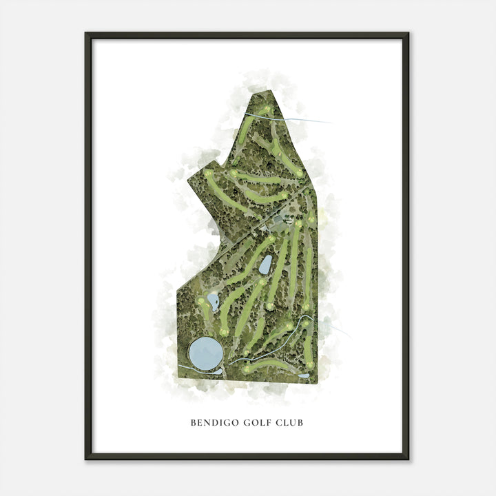 Print of Bendigo Golf Club Classic Map