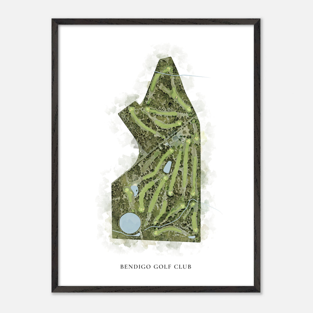 Print of Bendigo Golf Club Classic Map