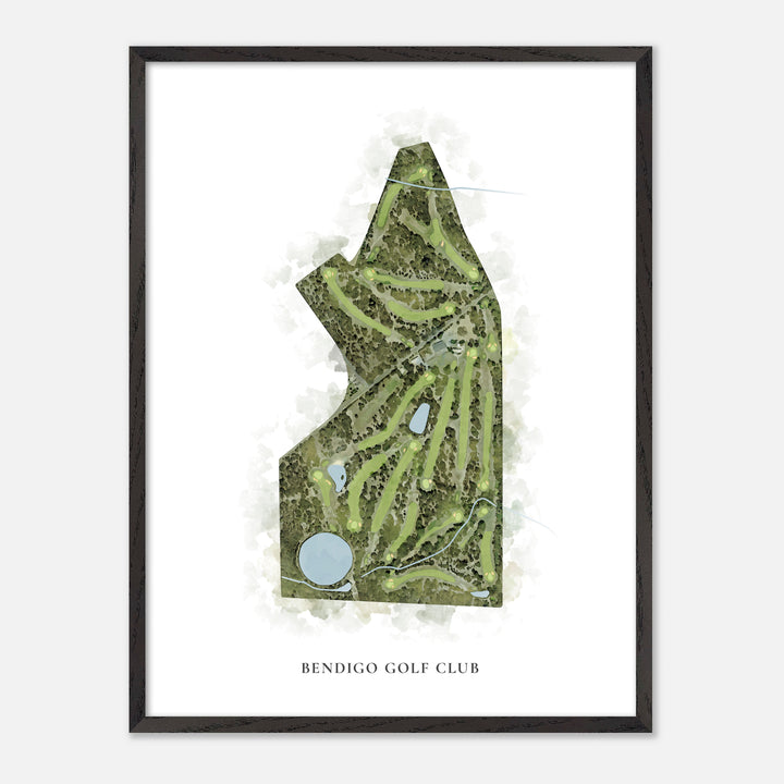 Print of Bendigo Golf Club Classic Map