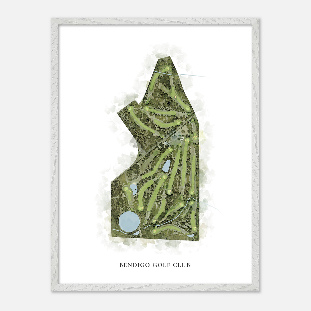 Print of Bendigo Golf Club Classic Map
