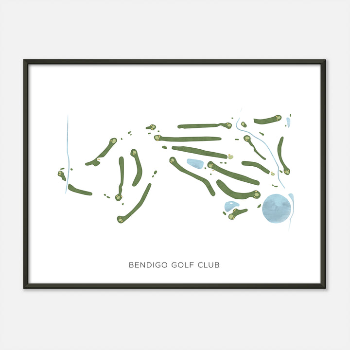 Print of Bendigo Golf Club Modern Map