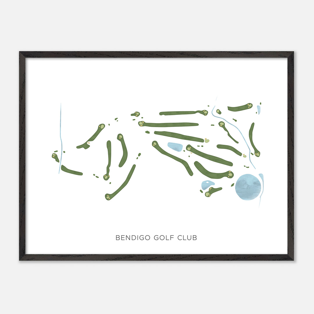 Print of Bendigo Golf Club Modern Map