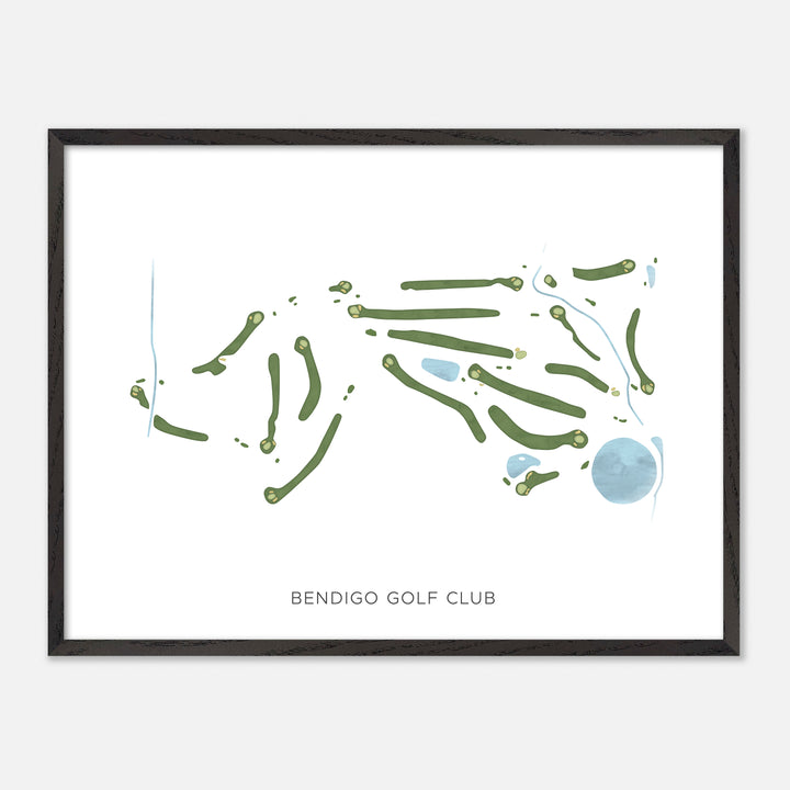 Print of Bendigo Golf Club Modern Map