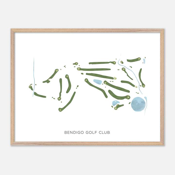 Print of Bendigo Golf Club Modern Map