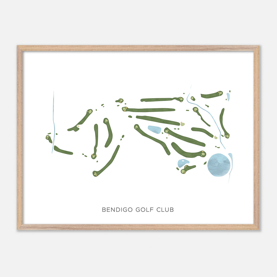 Print of Bendigo Golf Club Modern Map
