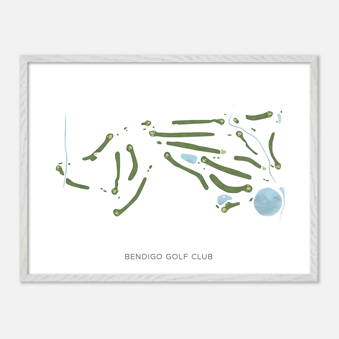 Print of Bendigo Golf Club Modern Map