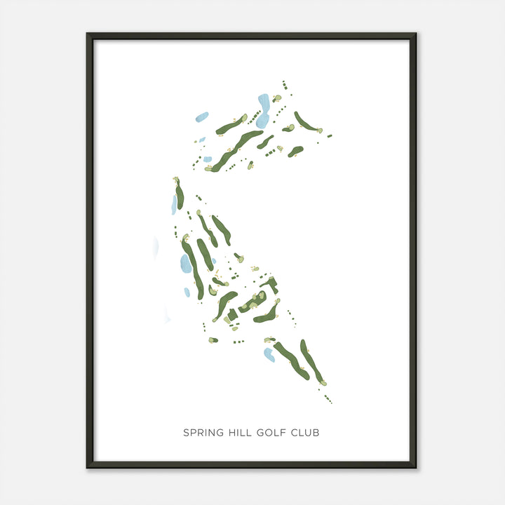 Print of Spring Hill Golf Club Modern Map