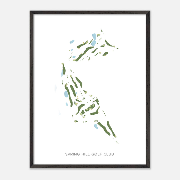 Print of Spring Hill Golf Club Modern Map