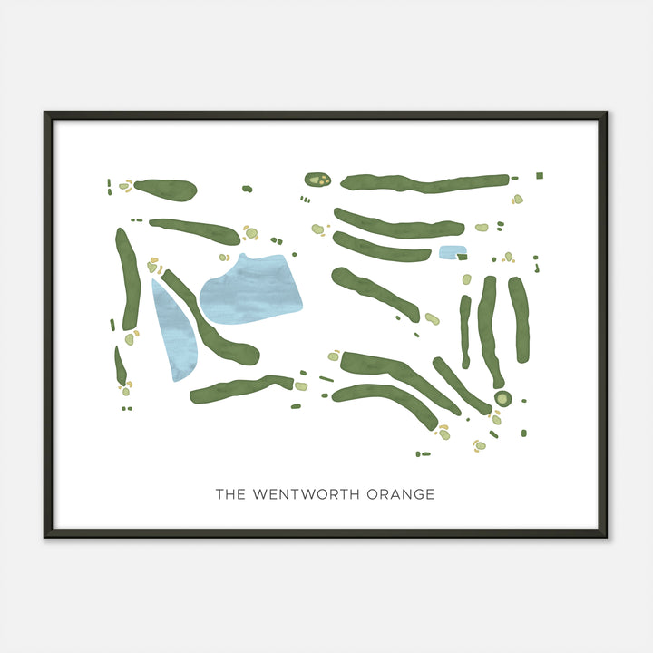Print of The Wentworth Orange Modern Map