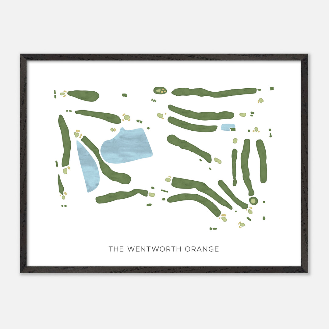 Print of The Wentworth Orange Modern Map