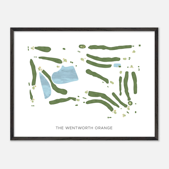 Print of The Wentworth Orange Modern Map