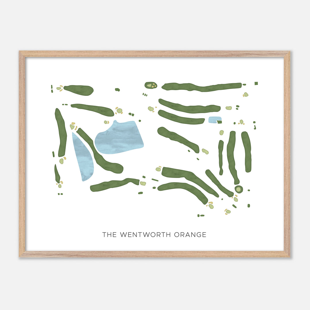 Print of The Wentworth Orange Modern Map