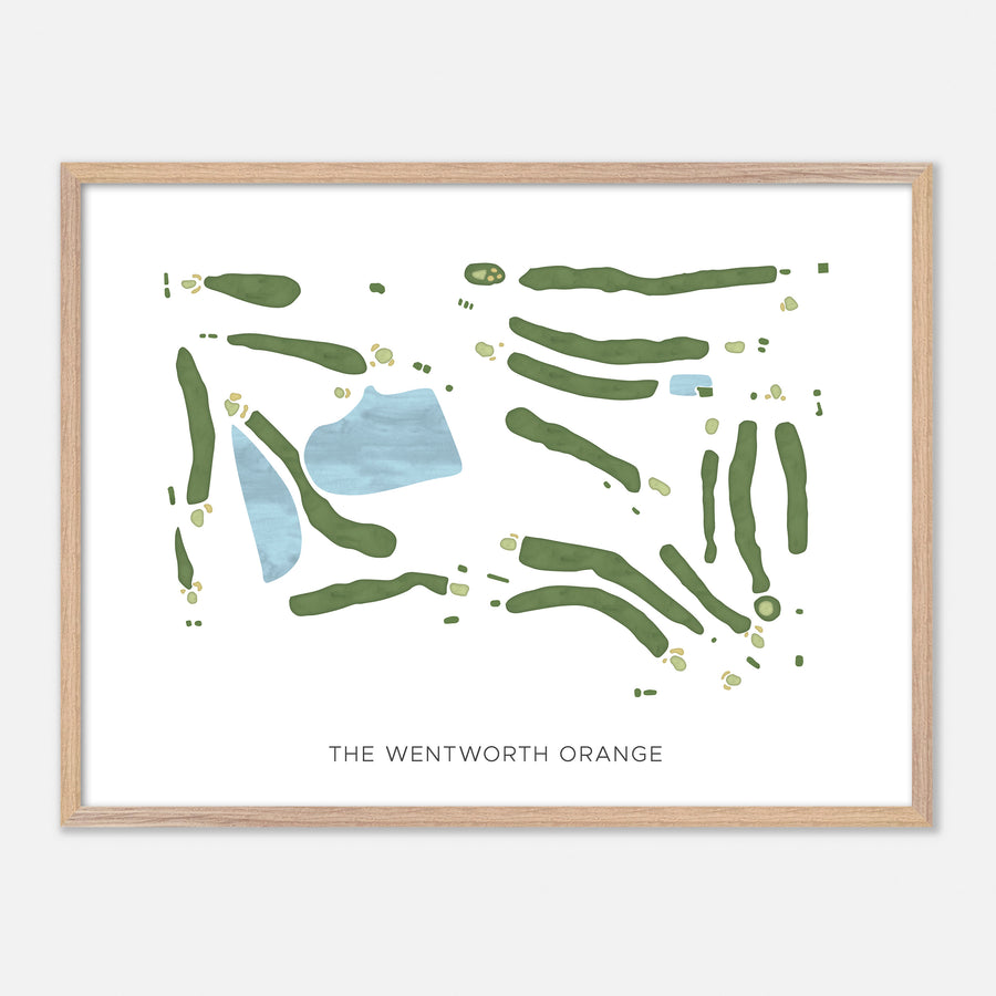 Print of The Wentworth Orange Modern Map
