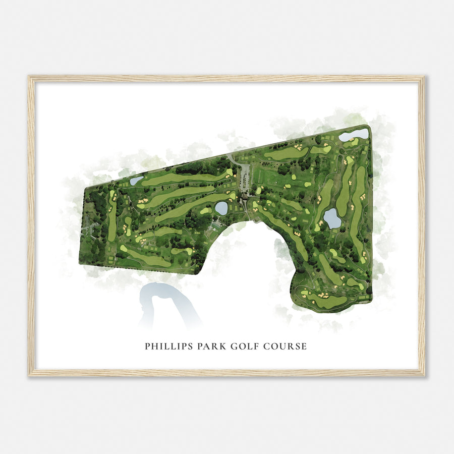 Print of Phillips Park Golf Course Classic Map