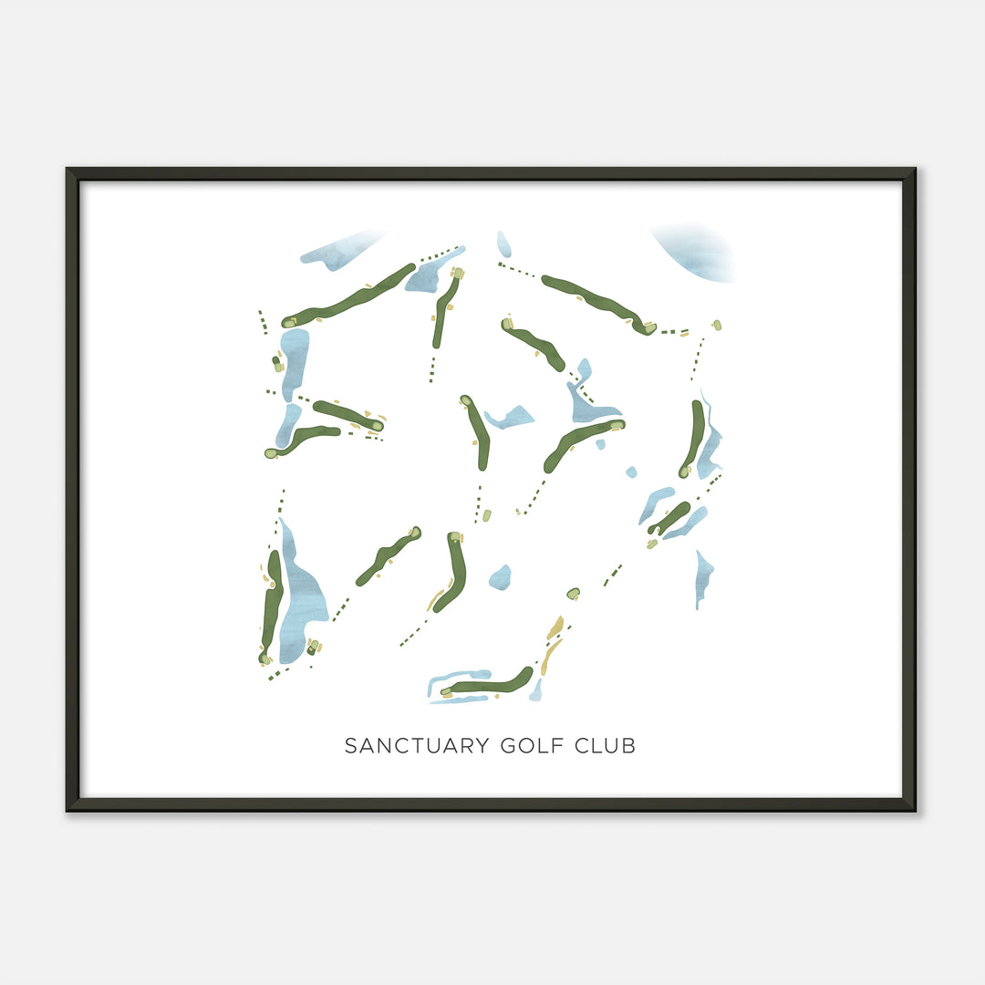 Print of Sanctuary Golf Club Modern Map