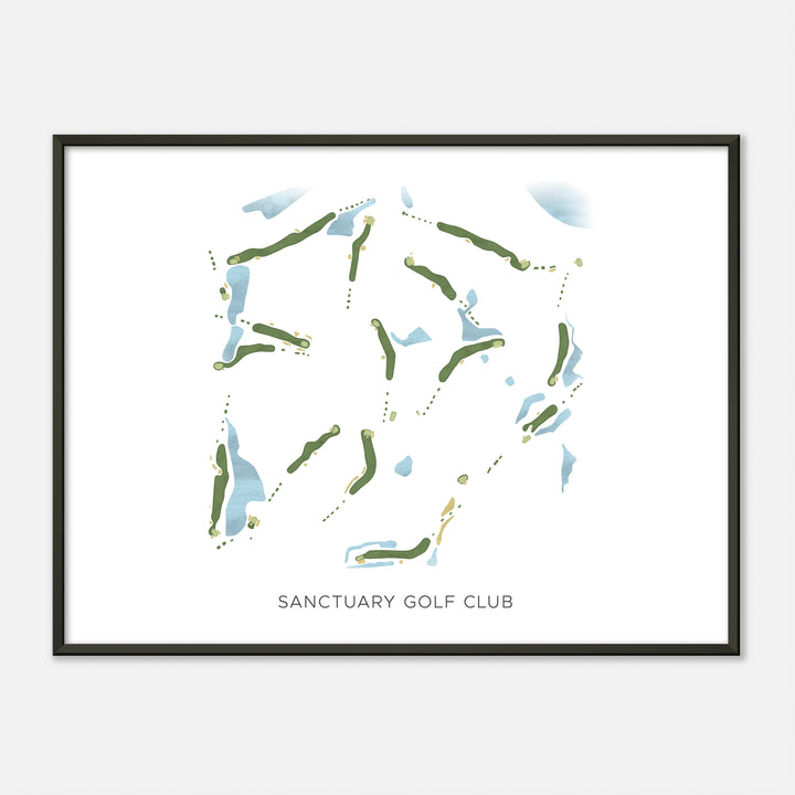 Print of Sanctuary Golf Club Modern Map