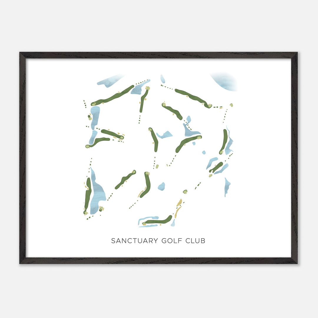 Print of Sanctuary Golf Club Modern Map