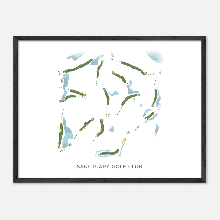 Print of Sanctuary Golf Club Modern Map