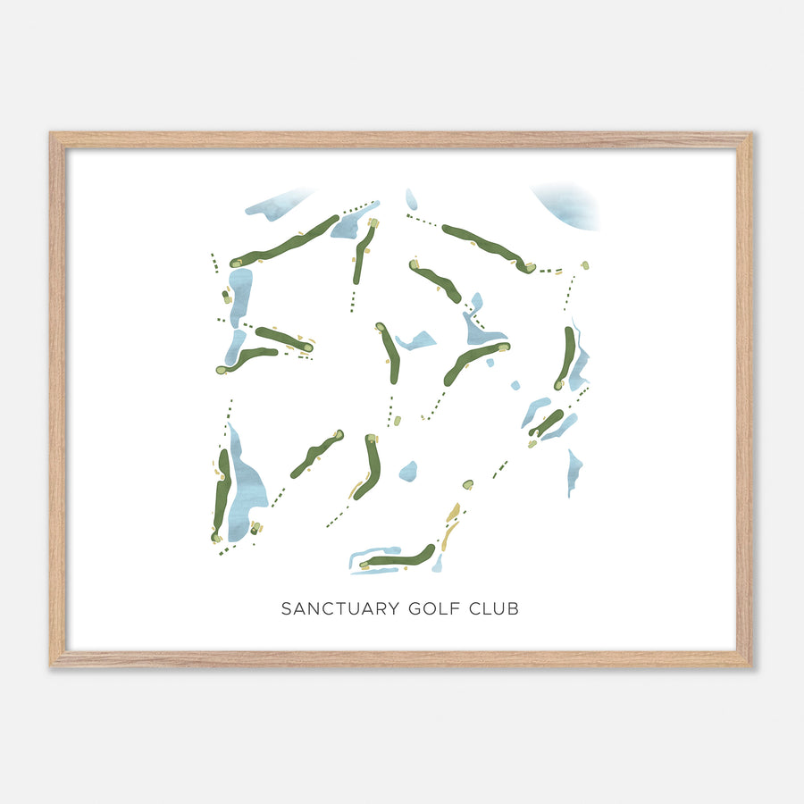 Print of Sanctuary Golf Club Modern Map